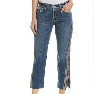 Hudson Relaxed Straight Straight Jeans Luxe Riley Crop Denim Women 27 Button Fly